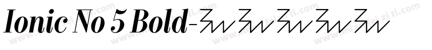 Ionic No 5 Bold字体转换